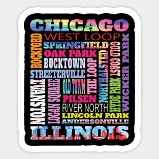 Fun Chicago Illinois Windy City Neighborhoods The Lake Pride Sticker